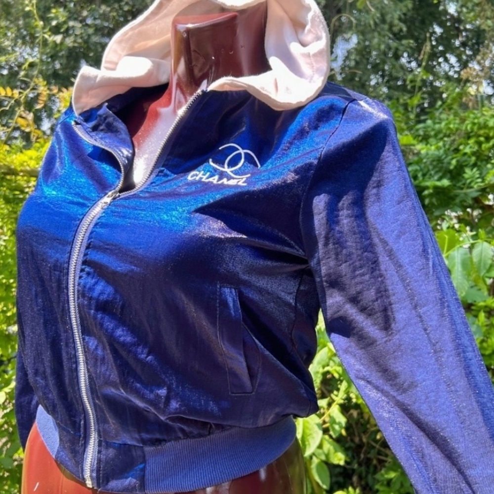 & Other Stories Blue Metallic Jacket
